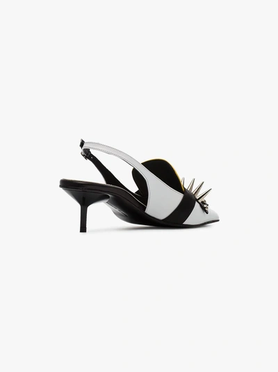 Shop Marques' Almeida Marques'almeida Spiked Slingback Mules In White