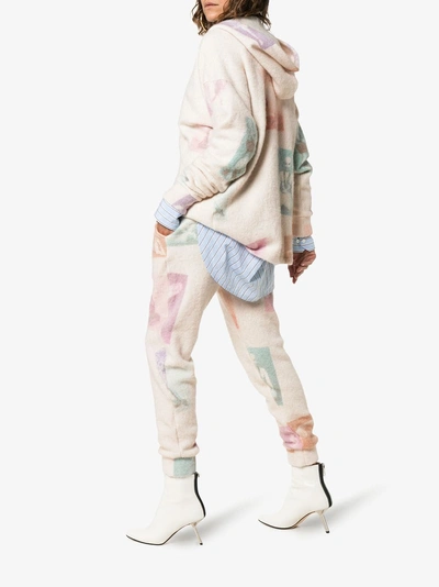 Shop The Elder Statesman 'technicolour Yogis' Jogginghose Aus Kaschmir In Neutrals