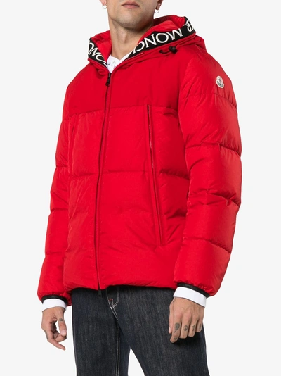 Moncler Montclar Hooded Padded Jacket In Red | ModeSens