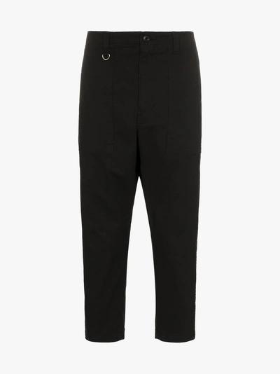 Shop Sophnet. Drop-crotch Cropped Trousers In Black