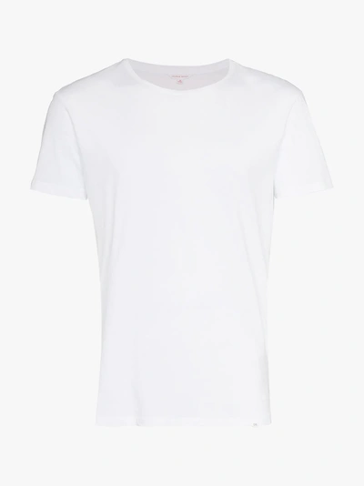 Shop Orlebar Brown Tailored Fit Cotton T-shirt In White