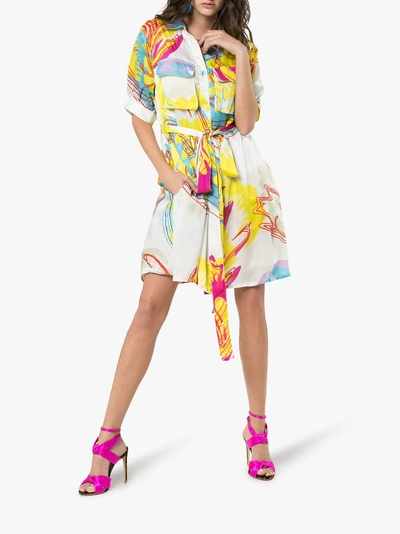 Shop All Things Mochi Paresh Shirt Dress In White