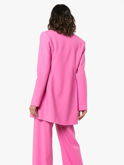Shop Michael Lo Sordo Fitted Wool Blazer In Pink