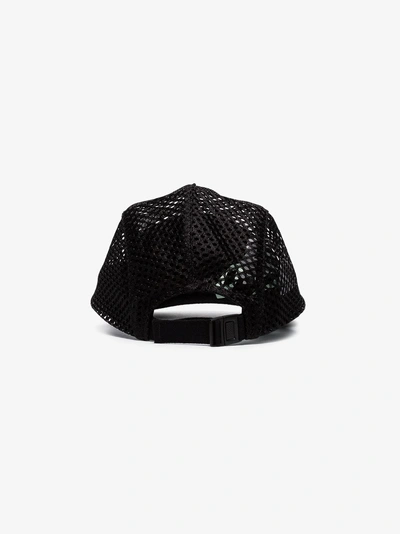 Shop Off-white Black Logo Print Mesh Cap