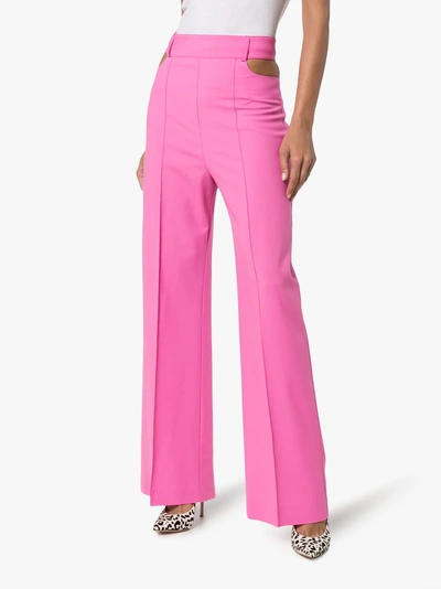 Shop Michael Lo Sordo Tailored Wide Leg Trousers In Pink