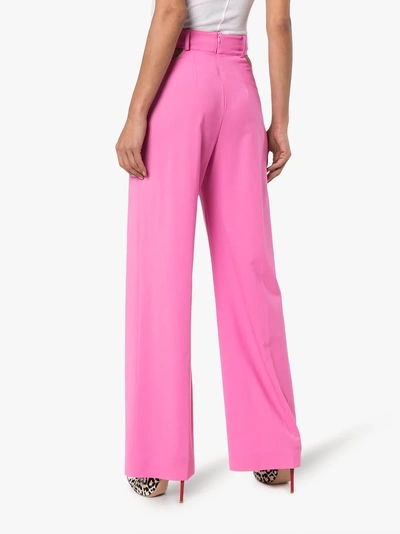 Shop Michael Lo Sordo Tailored Wide Leg Trousers In Pink
