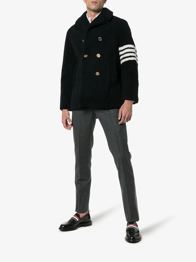 Shop Thom Browne Tailored Striped Wool Trousers In Grey