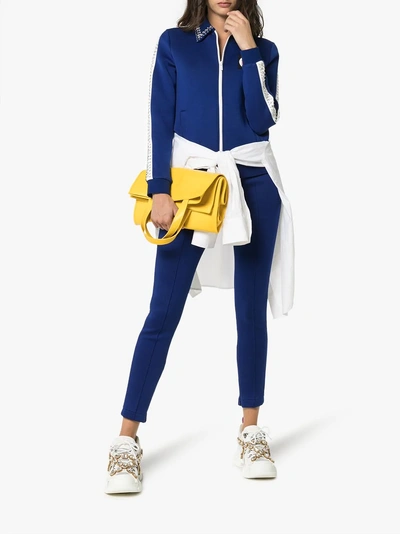 Shop Miu Miu Crystal Tracksuit In Blue