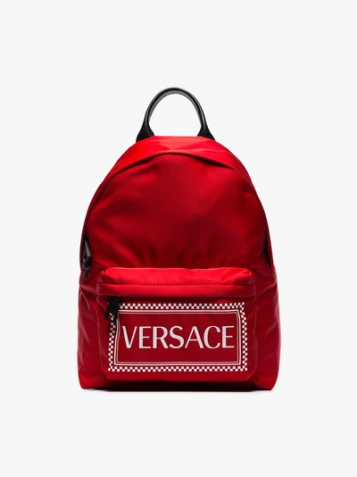 Shop Versace Gesteppter Rucksack In Red