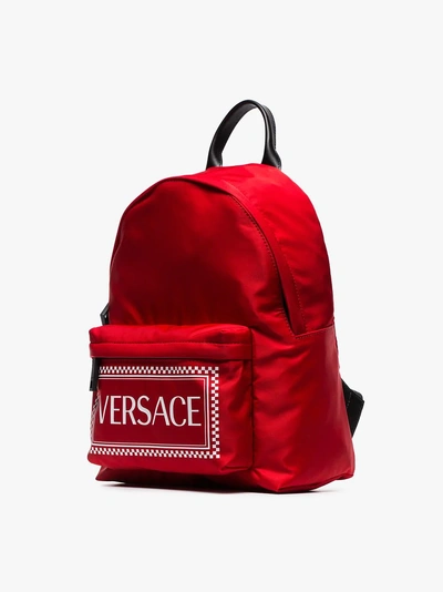 Shop Versace Gesteppter Rucksack In Red