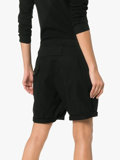 Shop Saint Laurent Shorts Im Military-look In Black