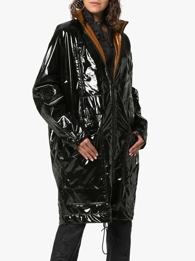 Shop Haider Ackermann Magnolia Vinyl Parka In Black