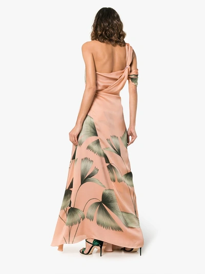 Shop Johanna Ortiz St Barthelemy One Shoulder Tie Waist Dress In Pink