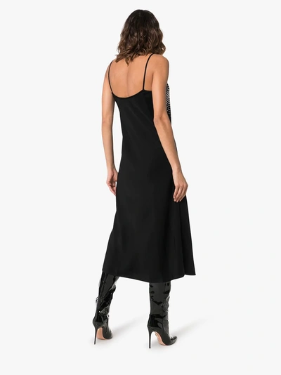 Shop Ellery Honneur Metal Embellished Midi Dress In Black