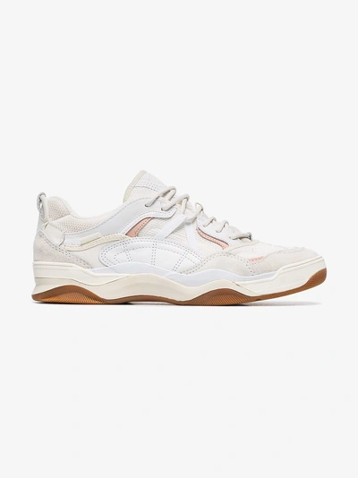 Shop Vans White Varix Leather And Suede Sneakers In 114 - White