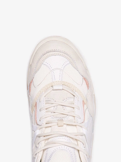 Shop Vans White Varix Leather And Suede Sneakers In 114 - White