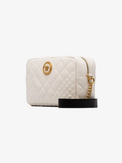Shop Versace White Quilted Cross-body Bag