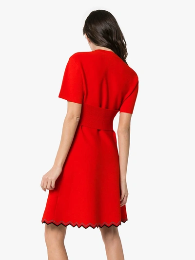Shop Proenza Schouler 'zig Zag' Kleid In Red