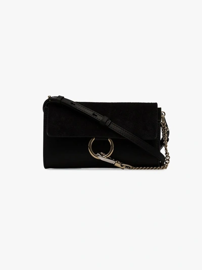 Shop Chloé Black Faye Leather Cross Body Bag