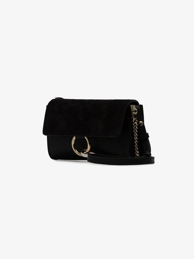 Shop Chloé Black Faye Leather Cross Body Bag