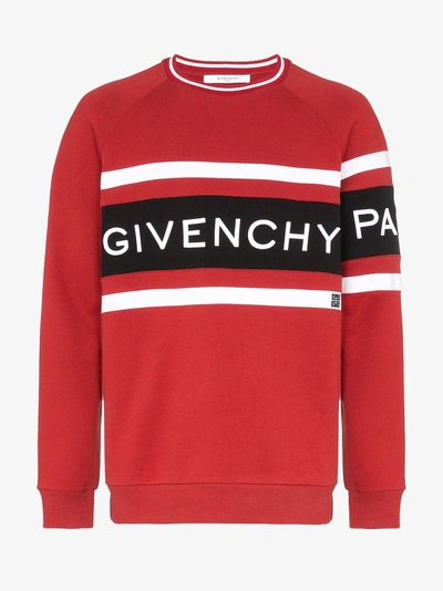 Shop Givenchy Embroidered 4g Logo Sweatshirt In Dark Red