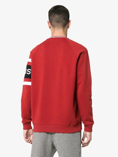 Shop Givenchy Embroidered 4g Logo Sweatshirt In Dark Red