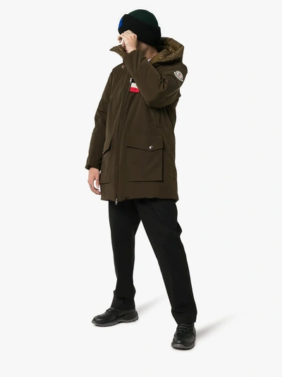 Shop Moncler 2  1952 Celan Feather Down Parka In Green