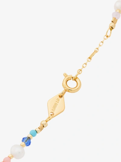Shop Anni Lu 18k Gold-plated Rock And Sea Circus Pearl Bracelet In Multicolour