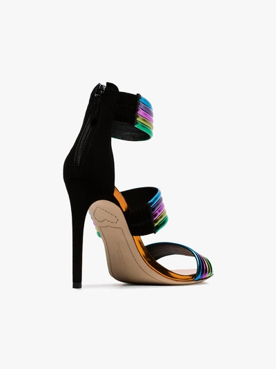 Shop Sophia Webster Multicoloured Chiara 100 Rainbow Sandals In Black/multi