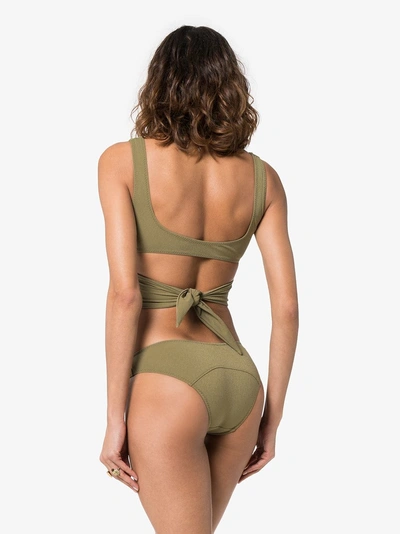 Shop Lisa Marie Fernandez Wrap-around Tie Bikini In 105 - Green