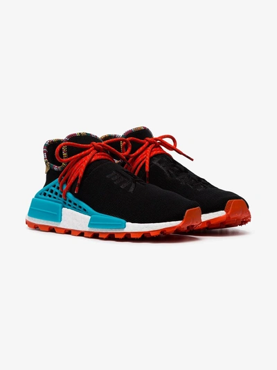 Shop Adidas Originals Adidas Adidas X Pharrell Williams Black Human Body Nmd Sneakers In 101 - Black