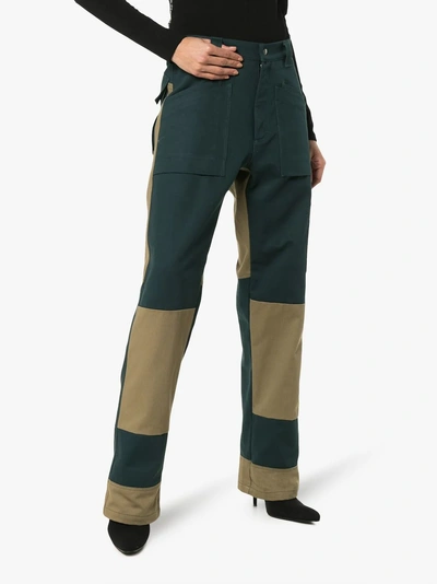 Shop Gmbh X Browns Viktor Envelope Pocket Trousers In 105 - Green