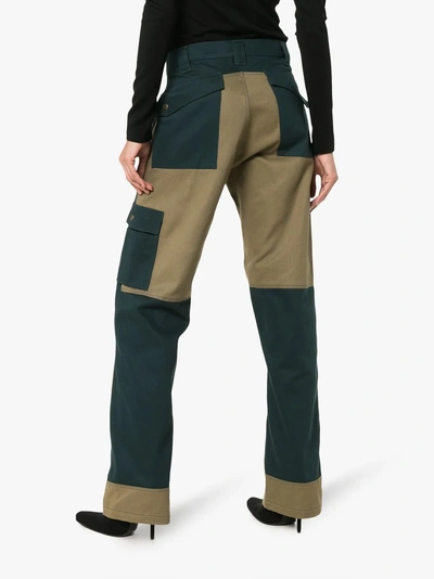 Shop Gmbh X Browns Viktor Envelope Pocket Trousers In 105 - Green