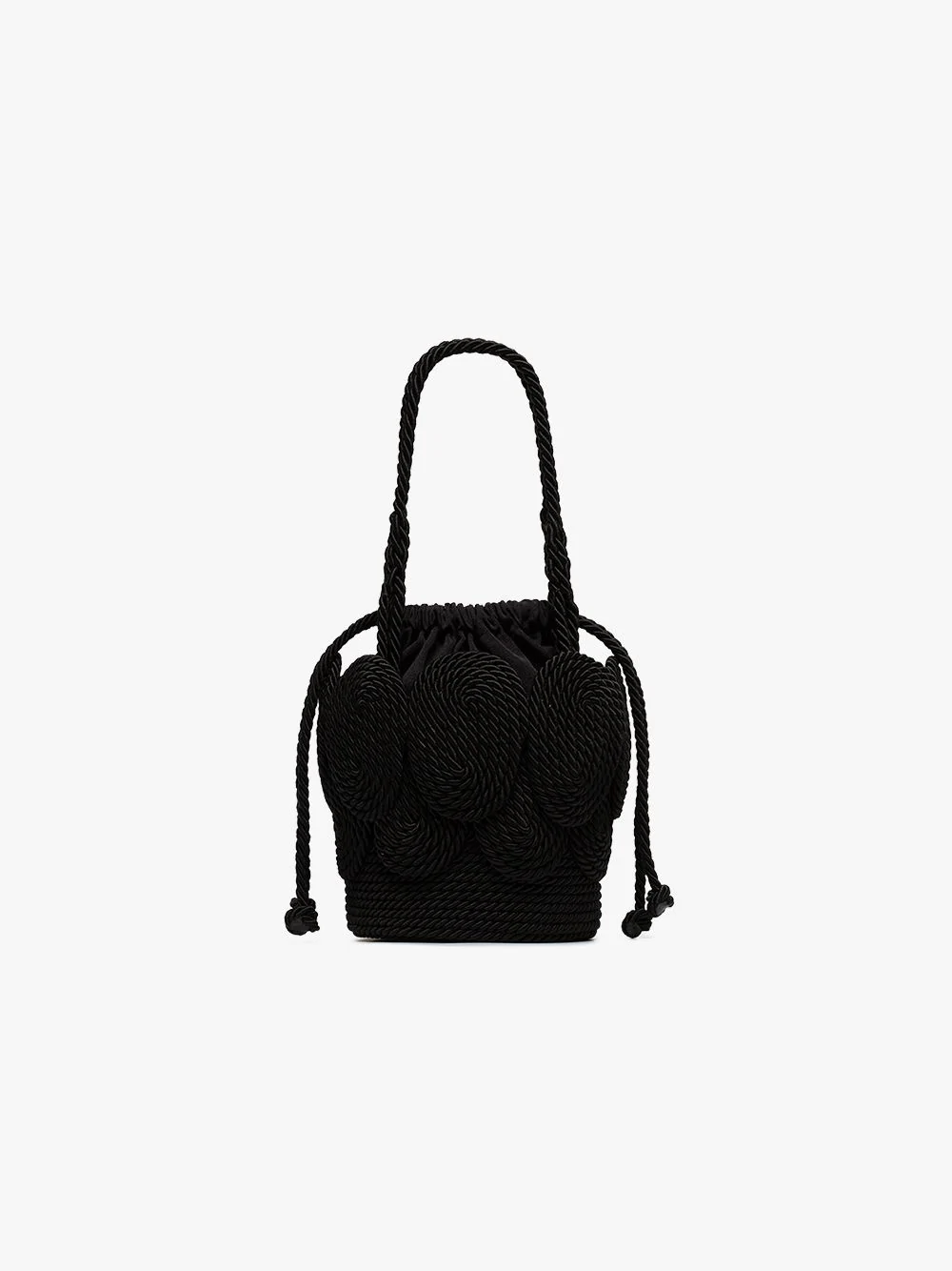black straw shoulder bag
