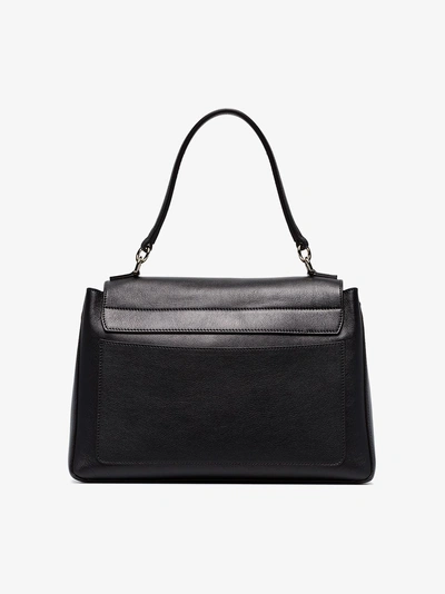 Shop Chloé Black Faye Day Medium Leather Shoulder Bag In 001   Black