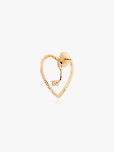Shop Yvonne Léon Red Heart 18k Gold Ruby Earring