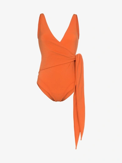 Shop Lisa Marie Fernandez Dree Louise Swimsuit In Orange