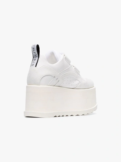 Shop Stella Mccartney White Eclypse Velcro Sneakers In 114 - White