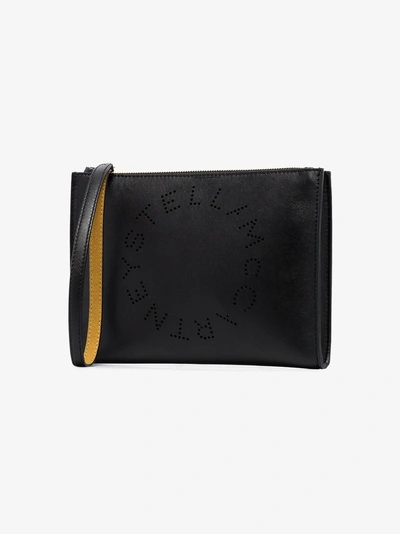 Shop Stella Mccartney Clutch Mit Logo In 1000 Black