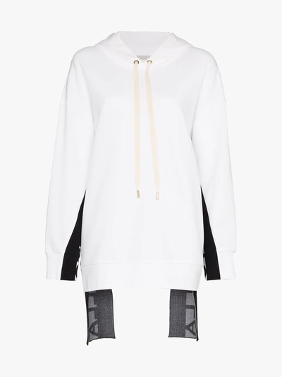 Shop Stella Mccartney Logo Stripe Hoodie In 9000 White