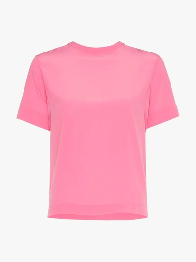 Shop Mira Mikati Ribbon Detail Zip Up T-shirt In Pink