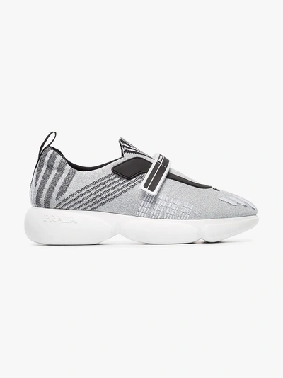 Shop Prada Cloudbust Sneakers In Silver