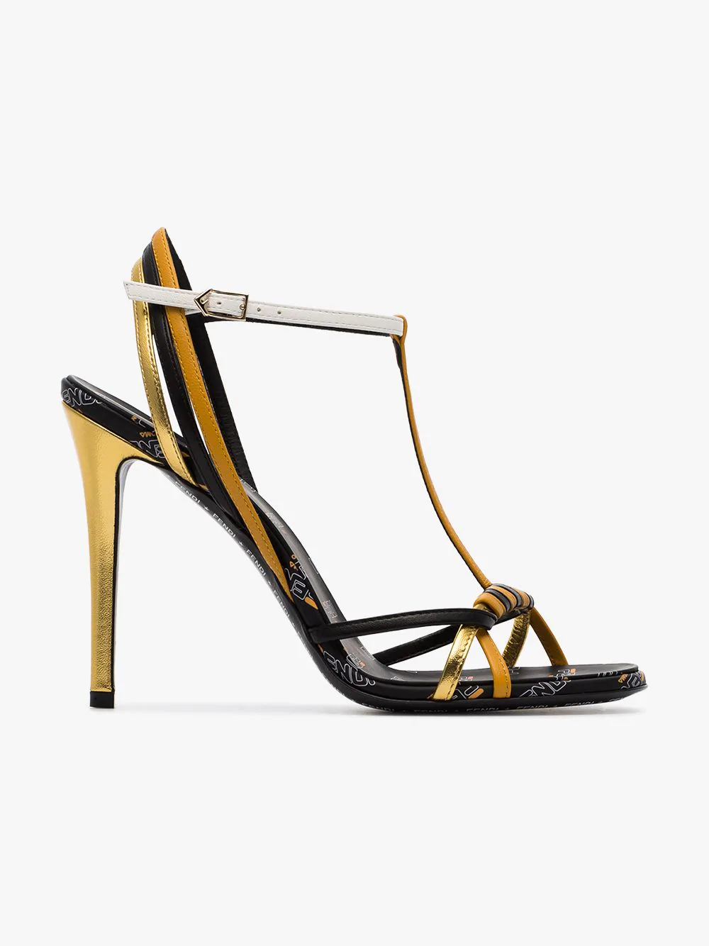 fendi print heels
