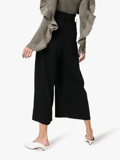 Shop Proenza Schouler Texture Crepe Belted Pants In Grey
