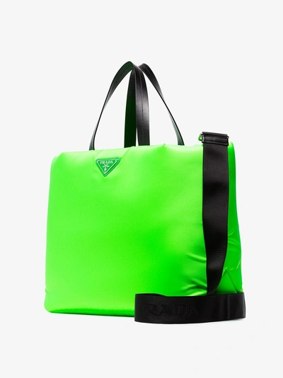 Prada Neon Green Padded Tote Bag | ModeSens