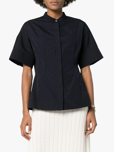 Shop Jil Sander Guya Cotton Shirt In 402 Blue