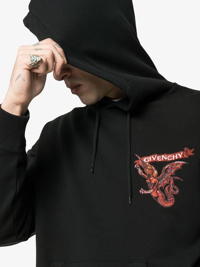 Shop Givenchy Kapuzenpullover Mit Logo-stickerei In 001 Black