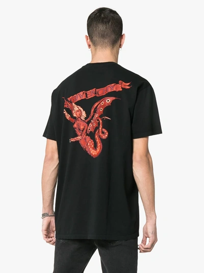 Shop Givenchy Devil Woman Print Cotton T-shirt In 1000 Black