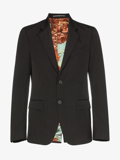 Shop Givenchy Lined Button Up Blazer Jacket In Black