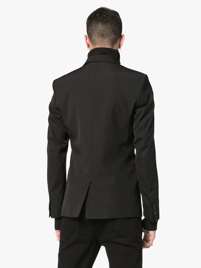 Shop Givenchy Lined Button Up Blazer Jacket In Black